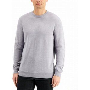 NEW! Club Room Merino Table Grey Heather Pull Over Crew Neck Sweater Men's XXL